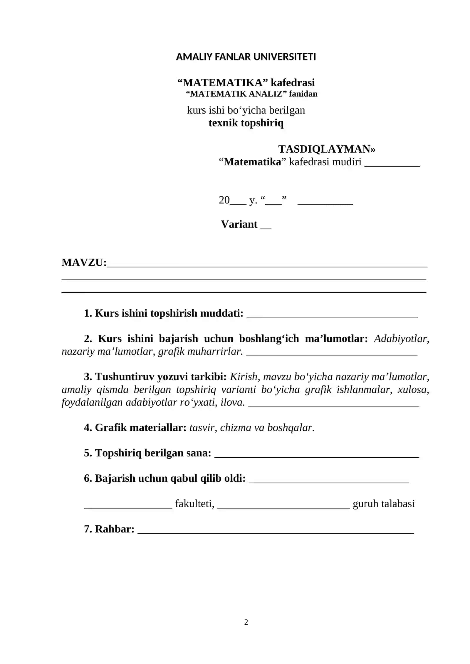 FUNKSIYANING UZLUKSIZLIGI KURS ISHI 2