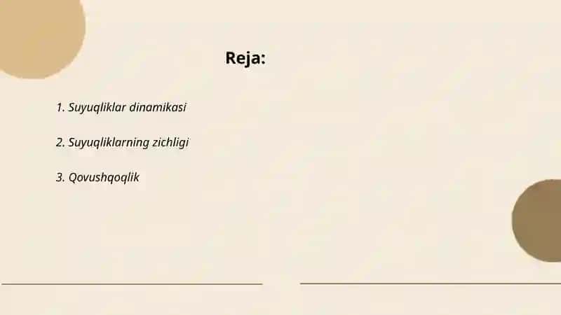Suyuqliklarning oqishi va xossalari 2