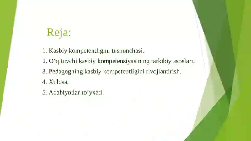 Pedagogning kasbiy kompetentligini rivojlantirish 2