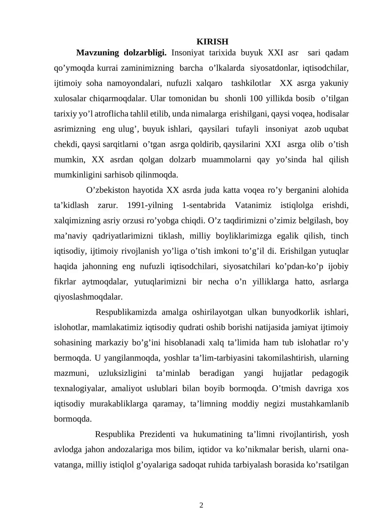 Tarixiy meroslarimizni farzand kamolotida tutgan o'rni 2