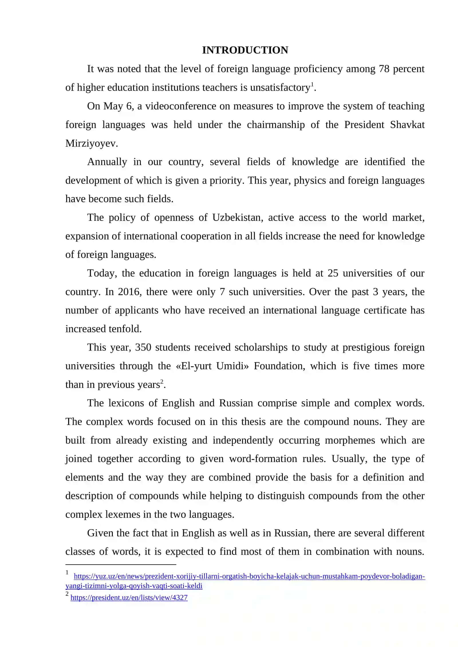 NOMINAL COMPOUND SENTENCES IN ENGLISH AND RUSSIAN 2