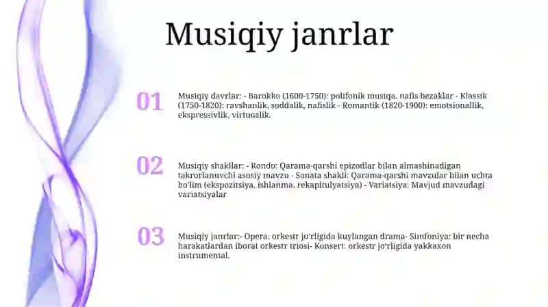 Musiqiy davrlar: Barokko, Klassik, Romantik 2