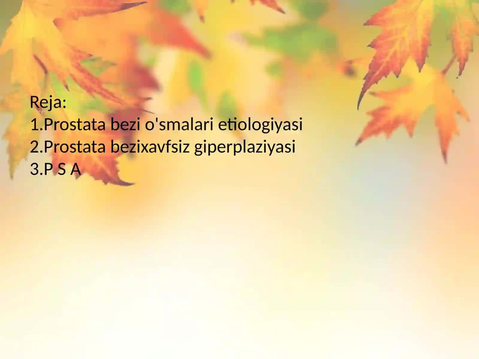 Prostata bezi o'smalari 2