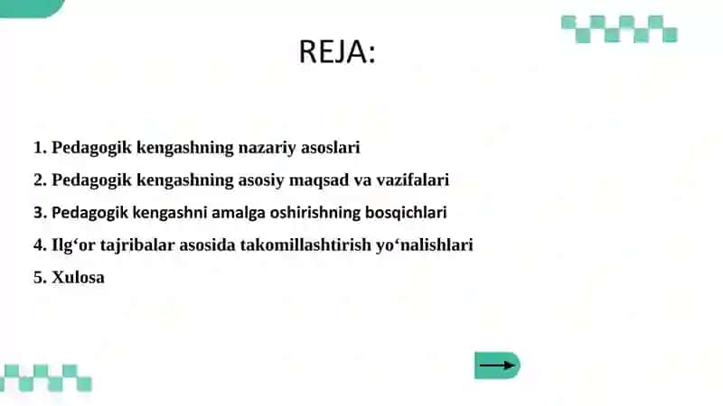 Pedagogik kengash yig'ilishlari 2