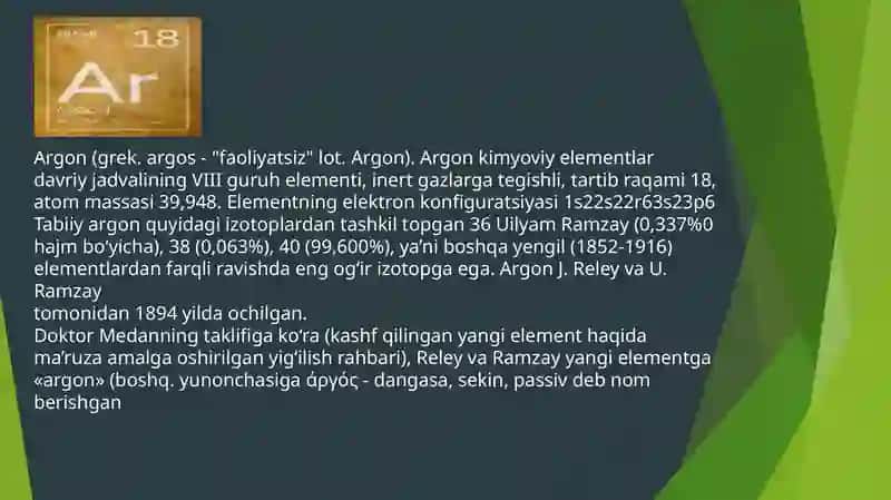 Argon elementi 2