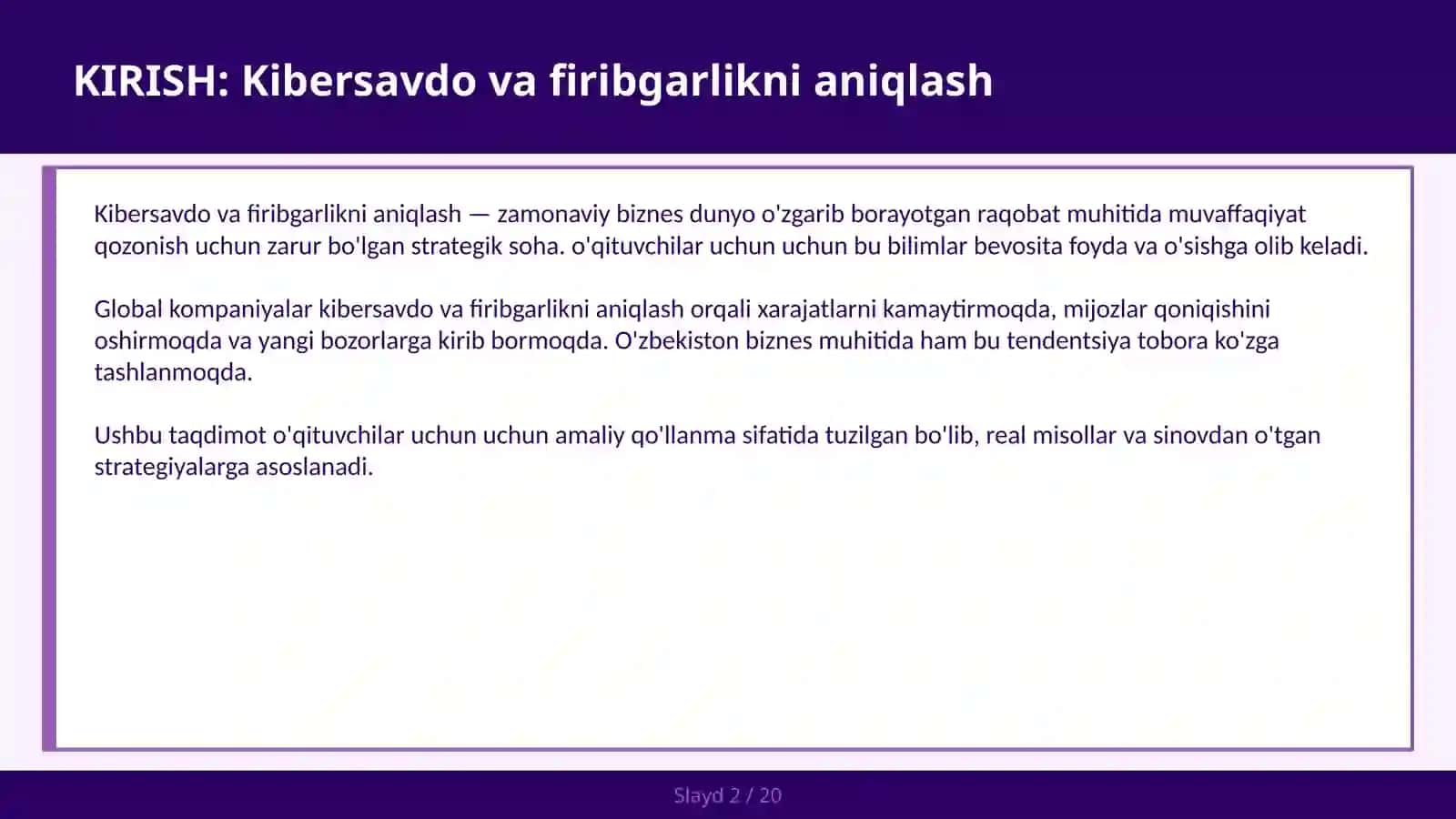 KIBERSAVDO VA FIRIBGARLIKNI ANIQLASH 2