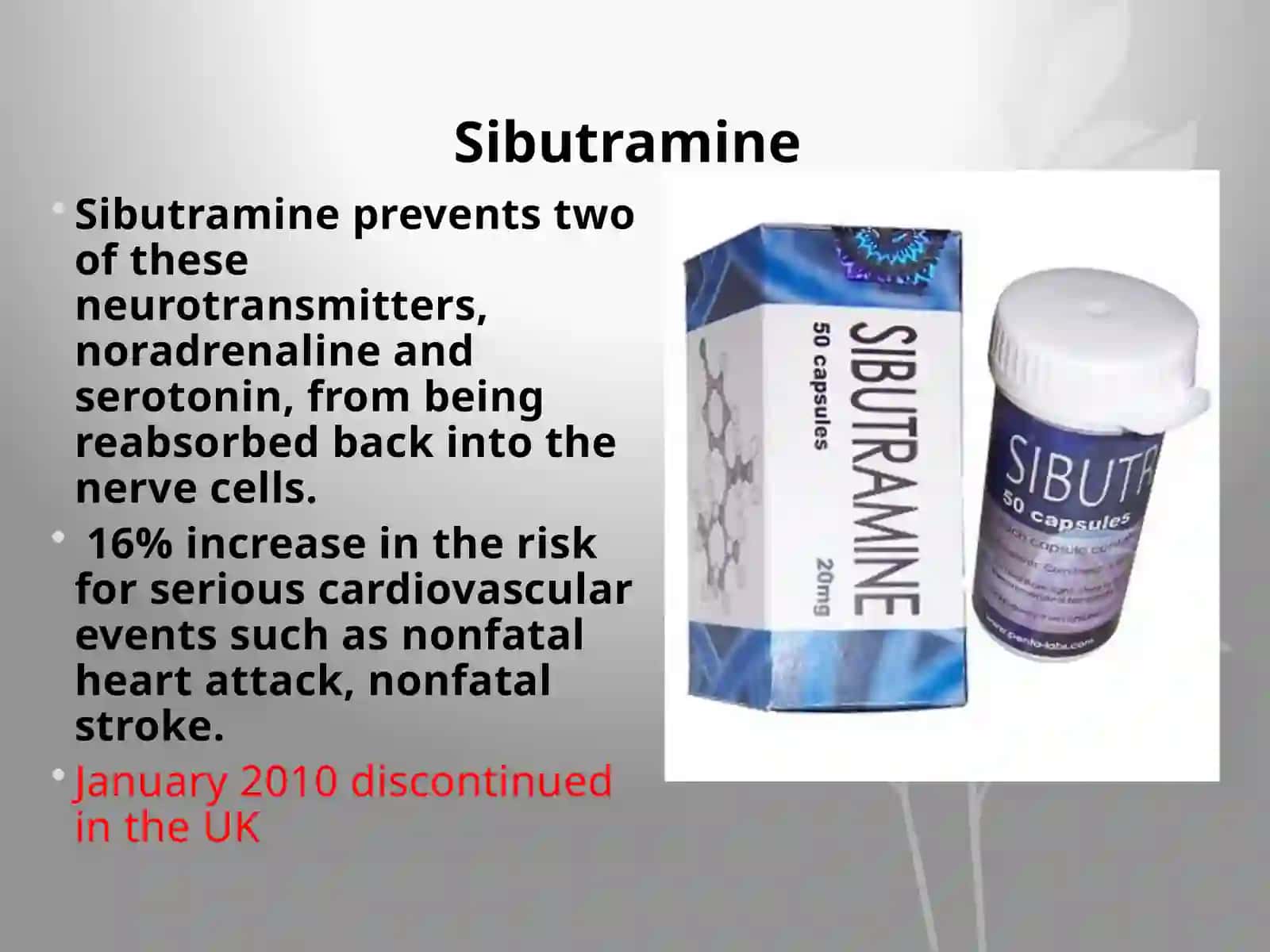 Discontinued drugs 2