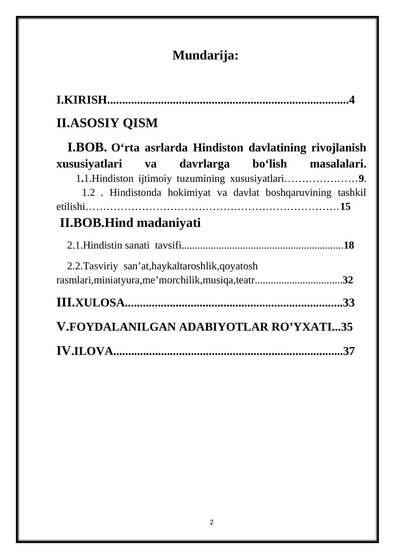 Rivojlangan o’rta asrlarda hind madaniyati 2