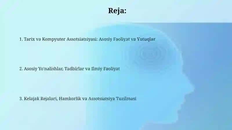 Tarix va Kompyuter Assotsiatsiyasi: Asosiy Faoliyat va Yutuqlar 2