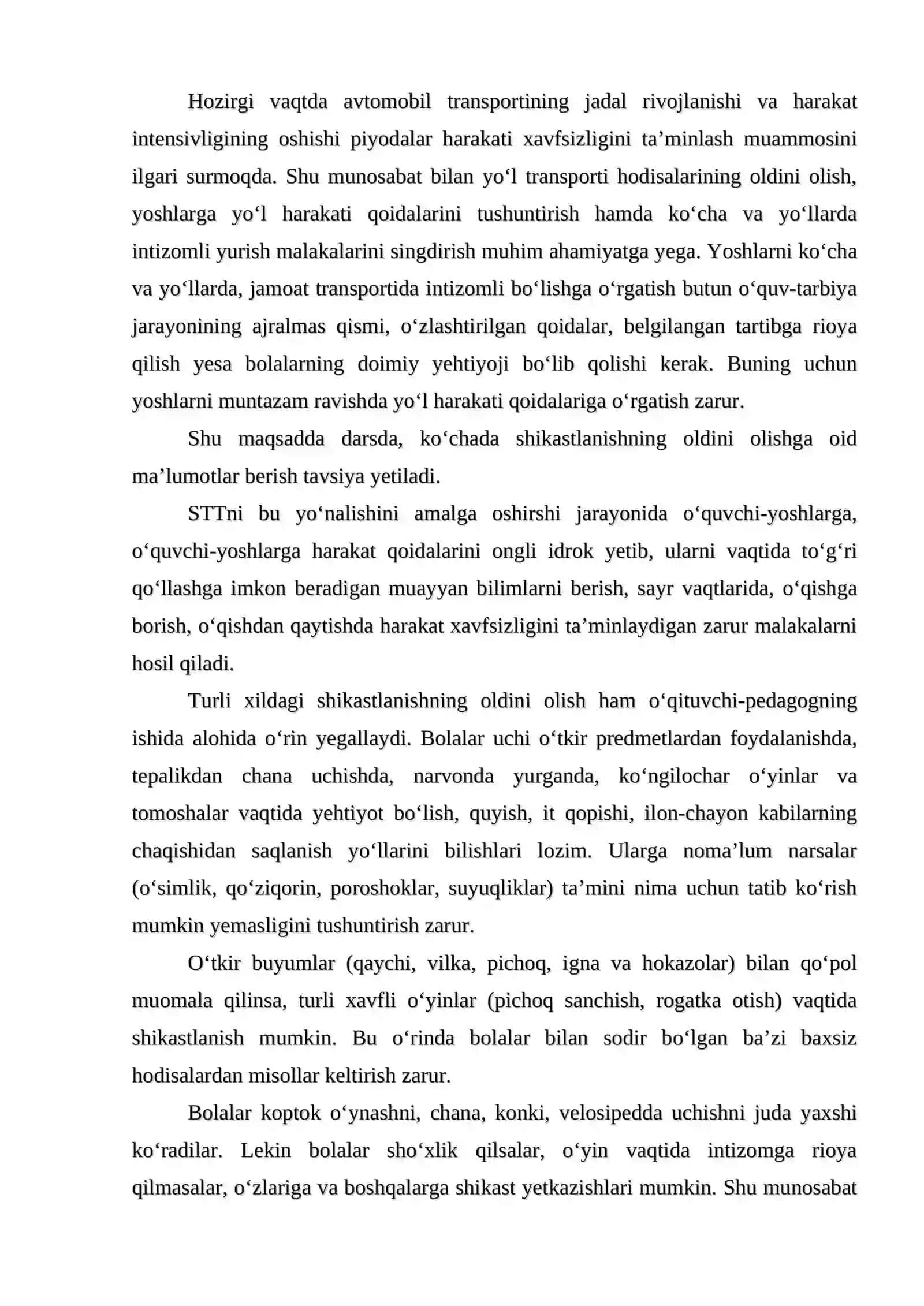 Baxtsiz hodisa va ularni oldini olish 2
