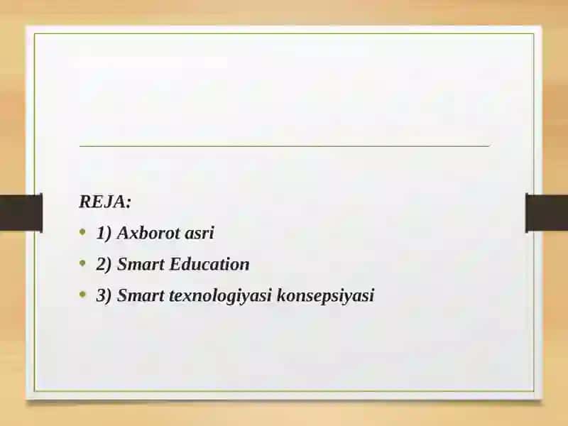 SMART texnologiyasi 2