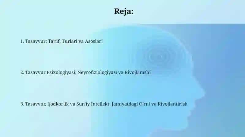 Tasavvur xaqida tushuncha 2
