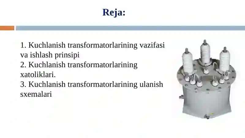 Kuchlanish transformatorlari va ulanish sxemalari 2