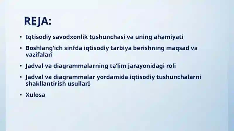 Boshlang’ich sinfda iqtisodiy tarbiya 2