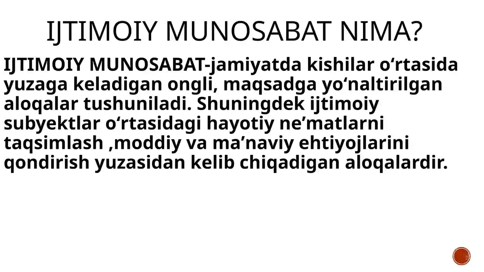 IJTIMOIY MUNOSABATLAR TUSHUNCHASI 2