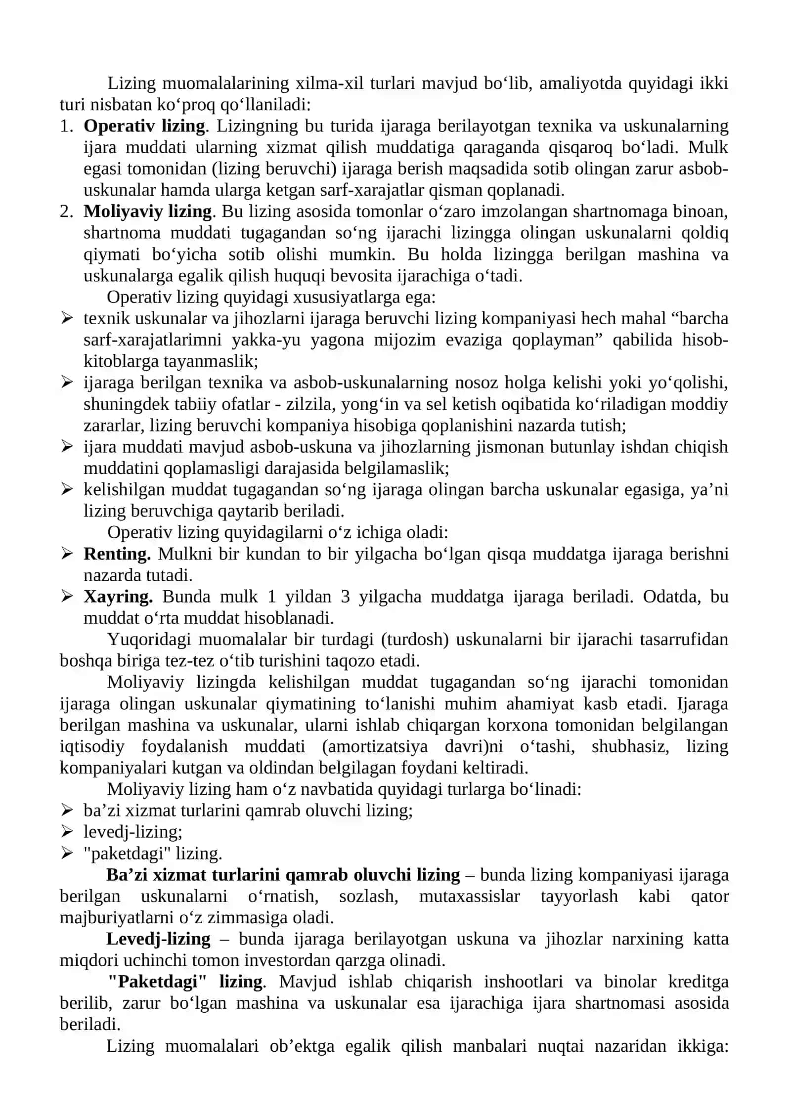 IQTISODIYOTDA LIZING KREDITLARIDAN FOYDALANISH 2