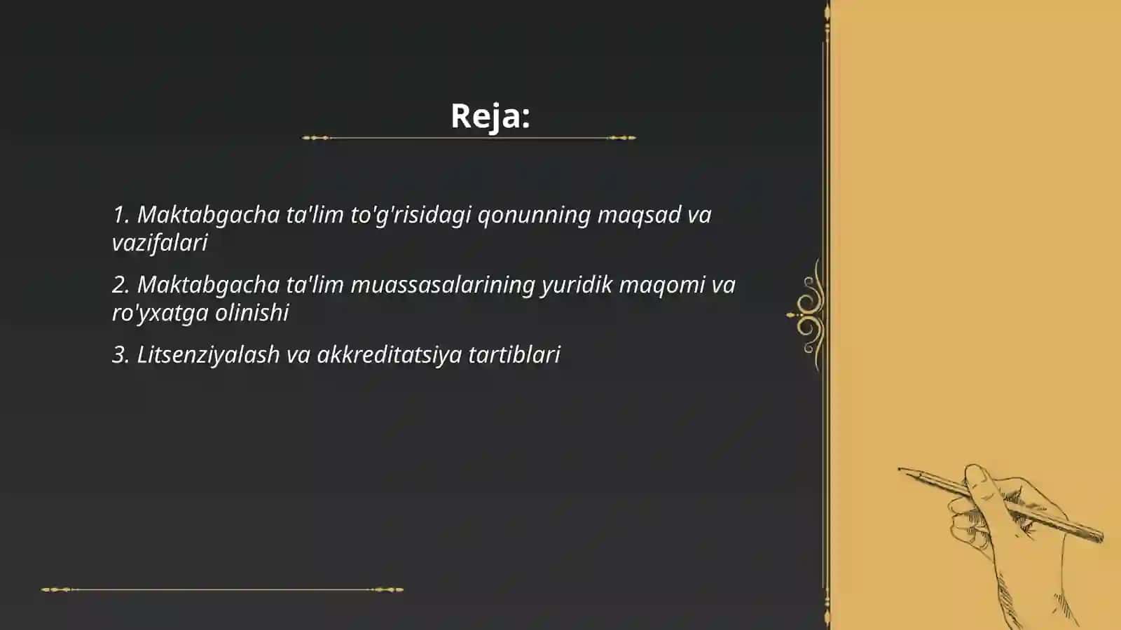 Maktabgacha taʼlim tog'risidagi qonunlar 2