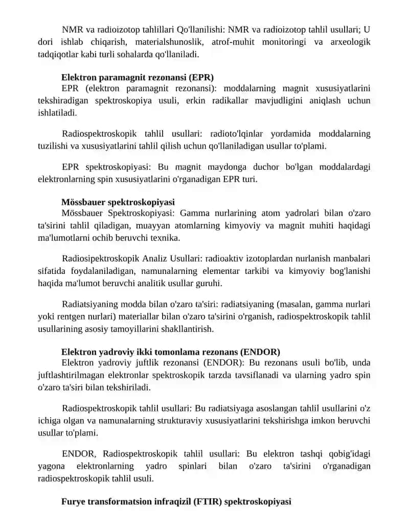 Radiosipektroskopik Analiz Usullari 2