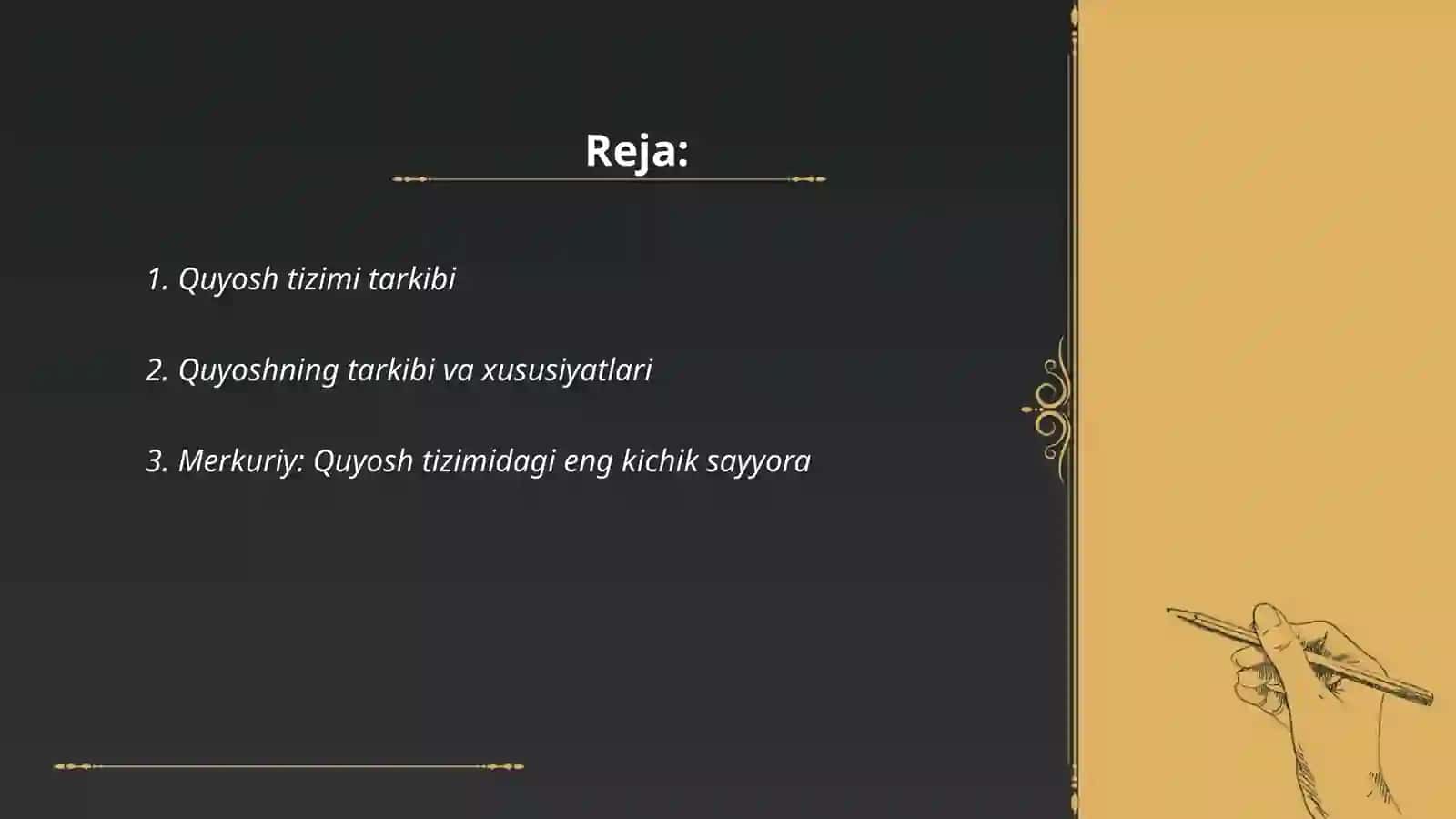 Quyosh tizimi va sayyoralar 2