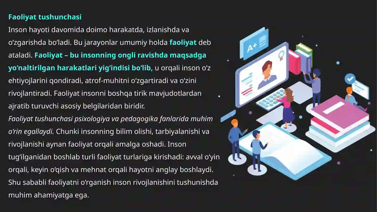 Faoliyatning tuzilishi va turlari 2