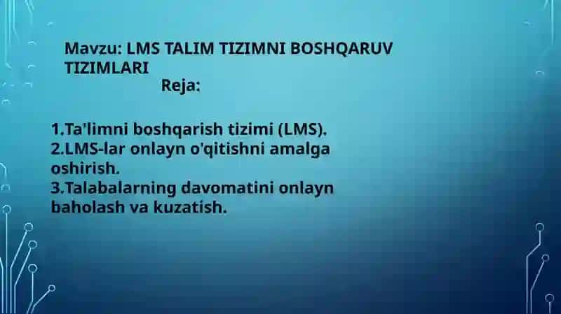 LMS TALIM TIZIMNI BOSHQARUV TIZIMLARI 2