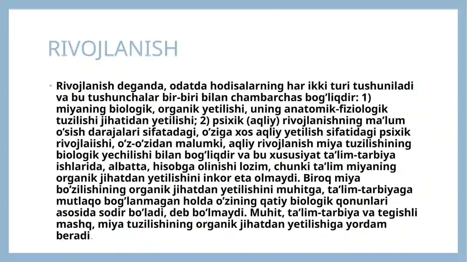 TA’LIM VA PSIXIK RIVOJLANISH MUNOSABATI 2