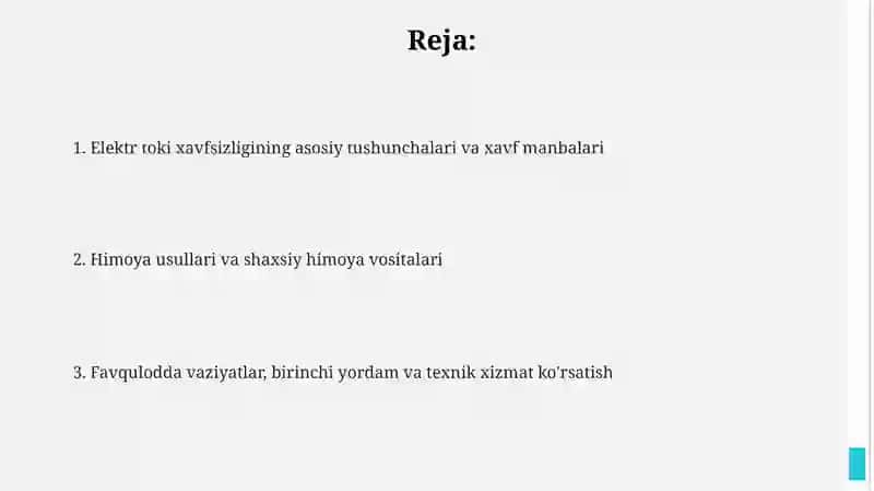 Elektr xavfsizligi asoslari 2