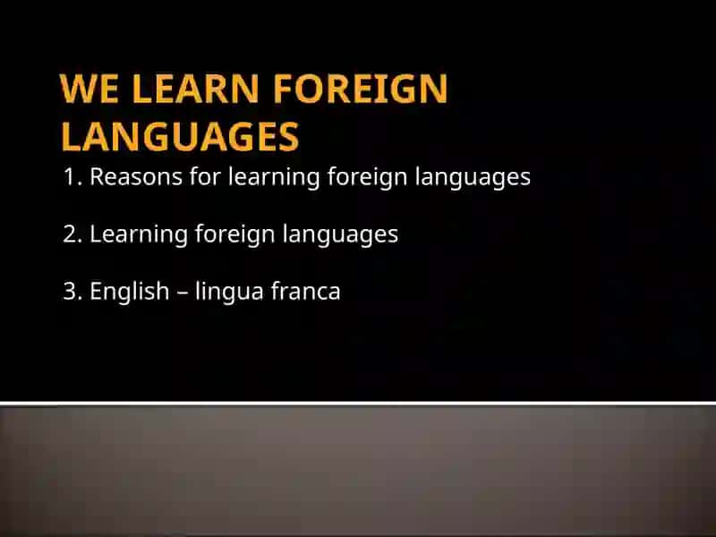 WE LEARN FOREIGN LANGUAGES 2