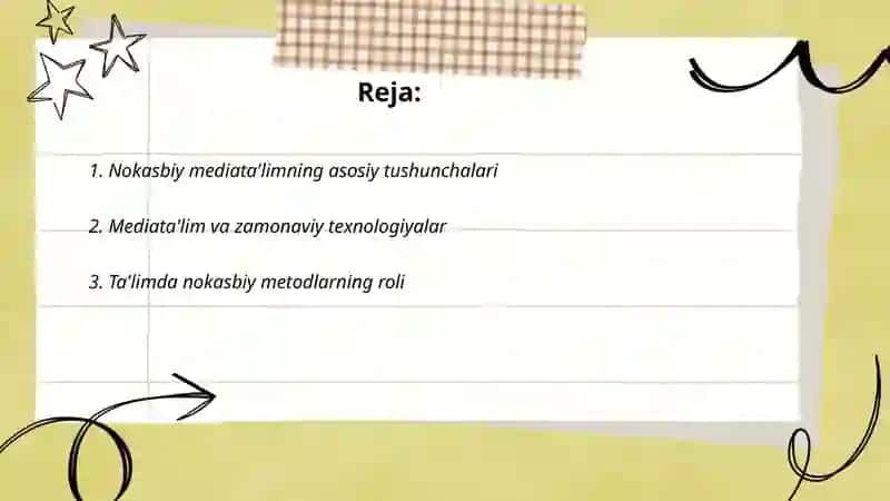 Nokasbiy mediata'lim xususiyatlari 2