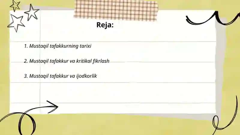 Mustaqil tafakkurning tarixi 2