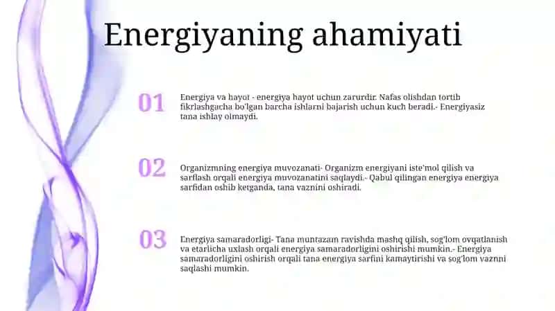 Organizmning Energiya Bilan TaʼMinlanishi 2