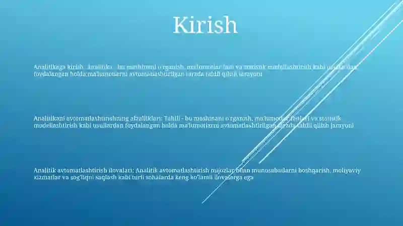 Analizni Avtomatlashtirish 2