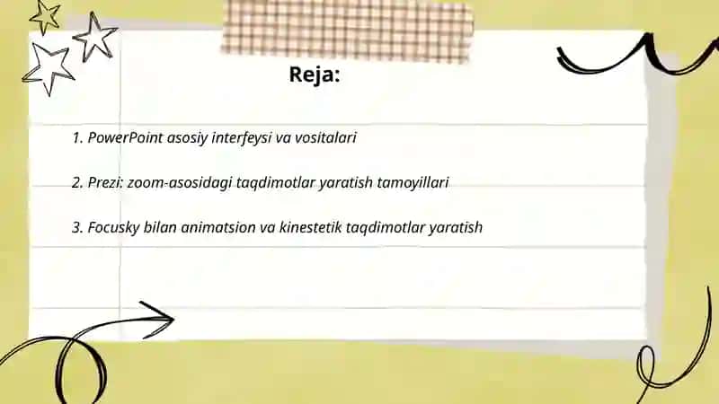 Taqdimot dasturlari (PowerPoint, Prezi, Focusky va boshqa dasturlar) 2
