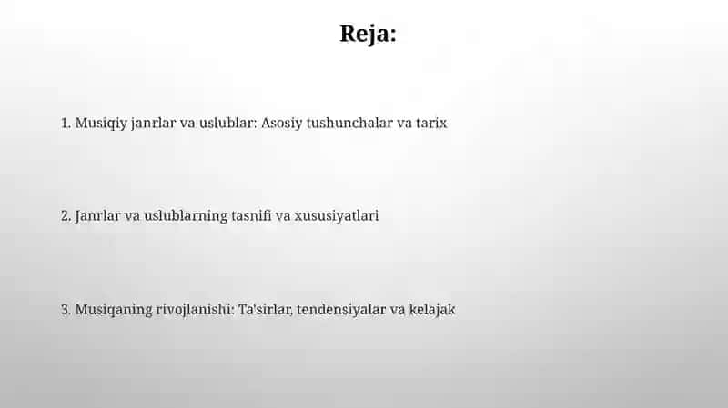 Musiqiy janrlar va uslublar 2