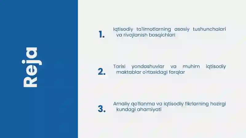 Iqtisodiy ta'limotlar tarixi 2
