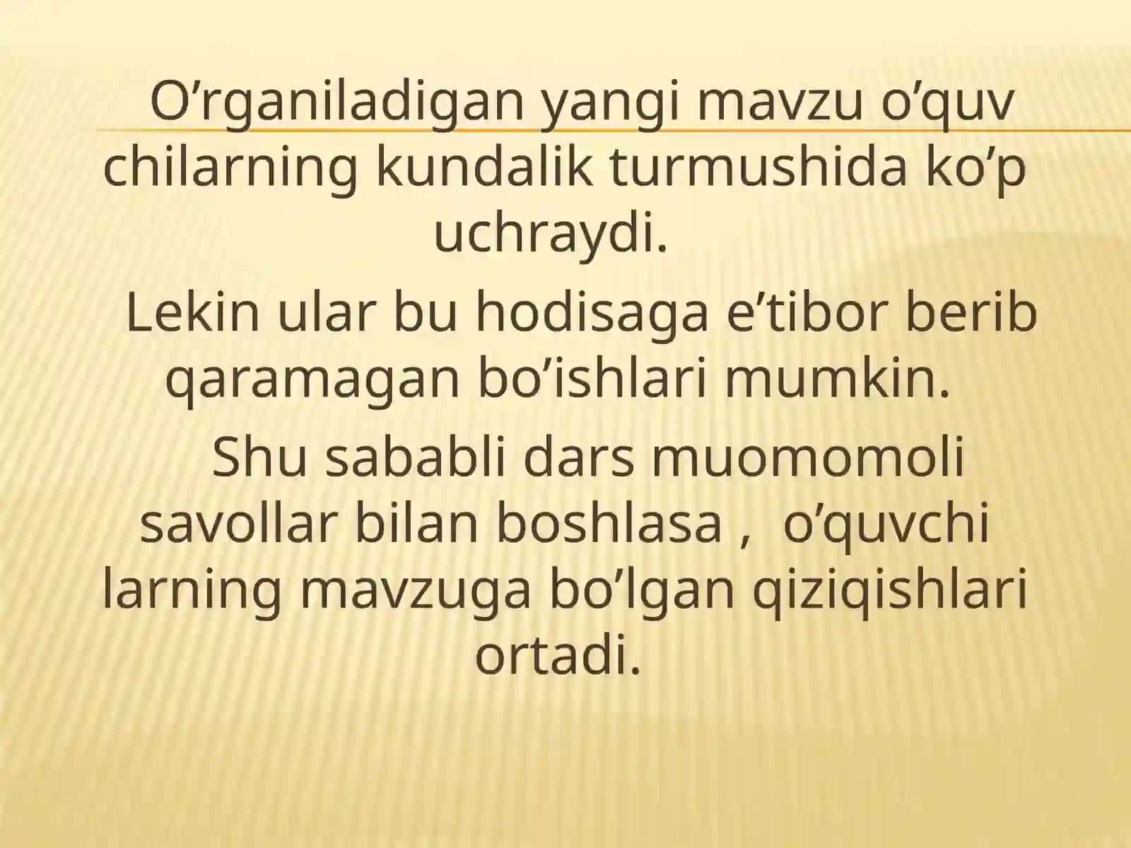 O’rganiladigan yangi mavzu 2