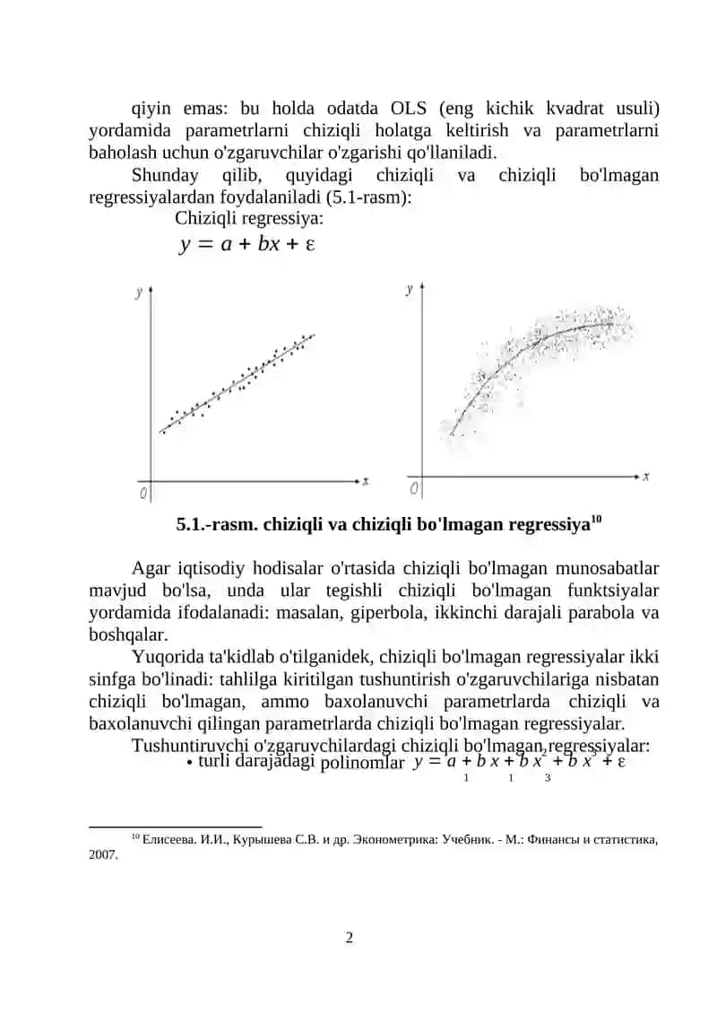 Chiziqsiz regressiya 2