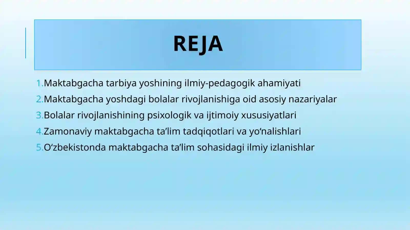 MAKTABGACHA TARBIYA YOSHIGA DOIR TADQIQOTLAR 2