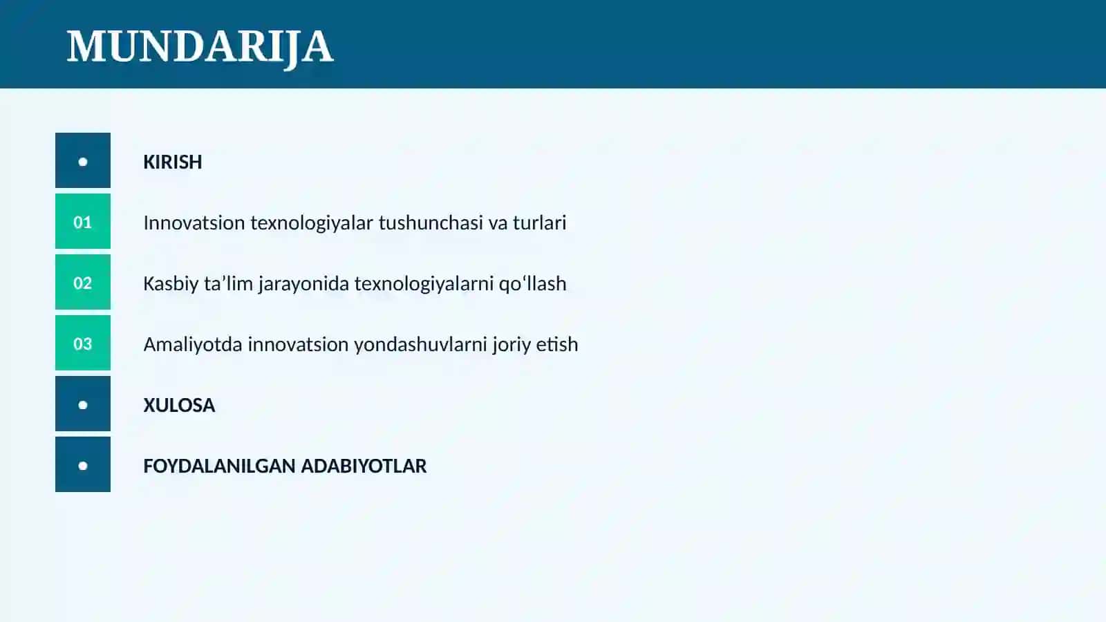 KASBIY TA`LIMDA INNOVATSION TEXNOLOGIYALAR 2