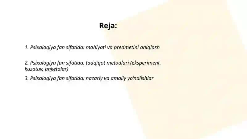 Psixalogiya fan sifatida 2