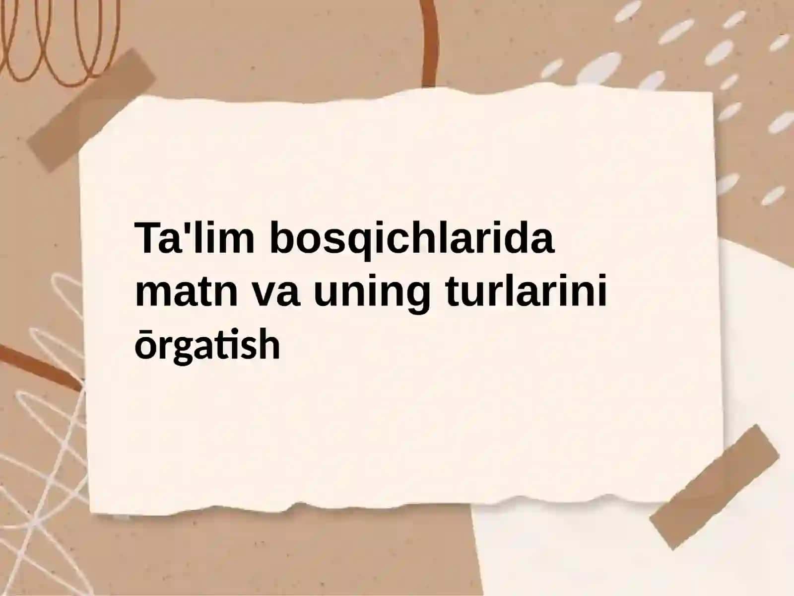 Mahliyo Raximova oʻqitish metodikasi 2