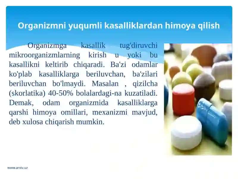 ODAM ORGANIZMININ HIMOYA MEXANIZMLARI 2