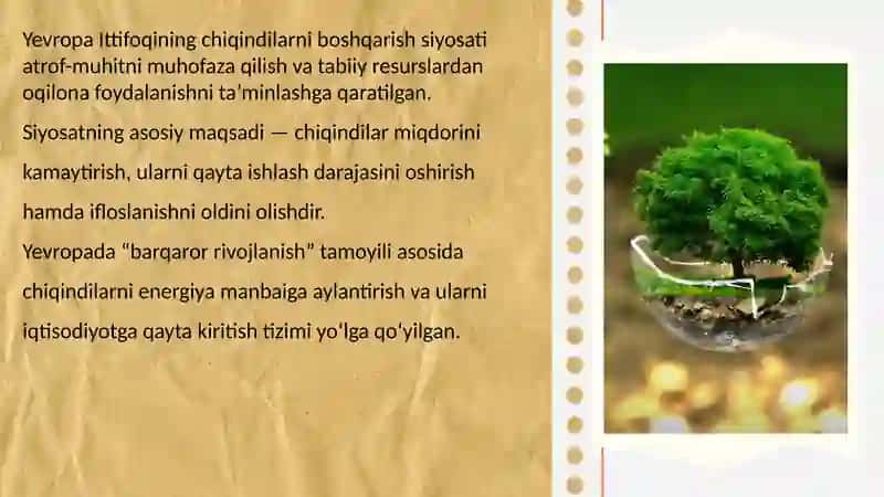 Yevropa chiqindilarni boshqarish siyosati 2