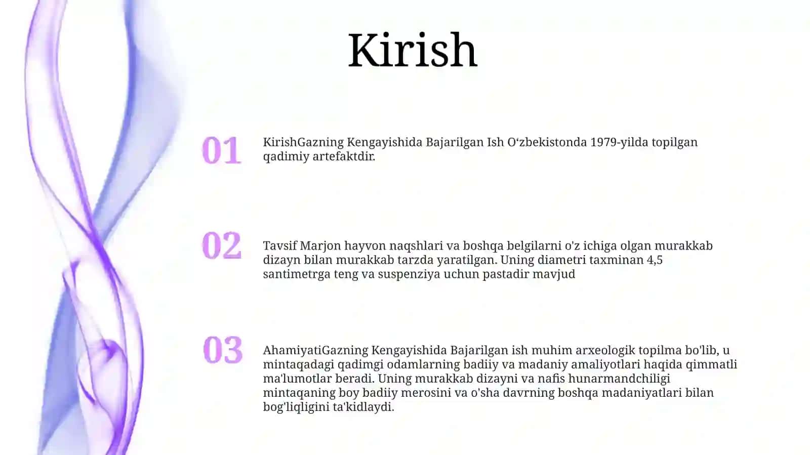 Gazning Kengayishida Bajarilgan Ish 2