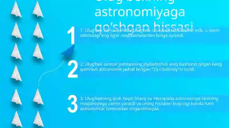 Ulug'bekning astronomiyaga qo'shgan hissasi 2