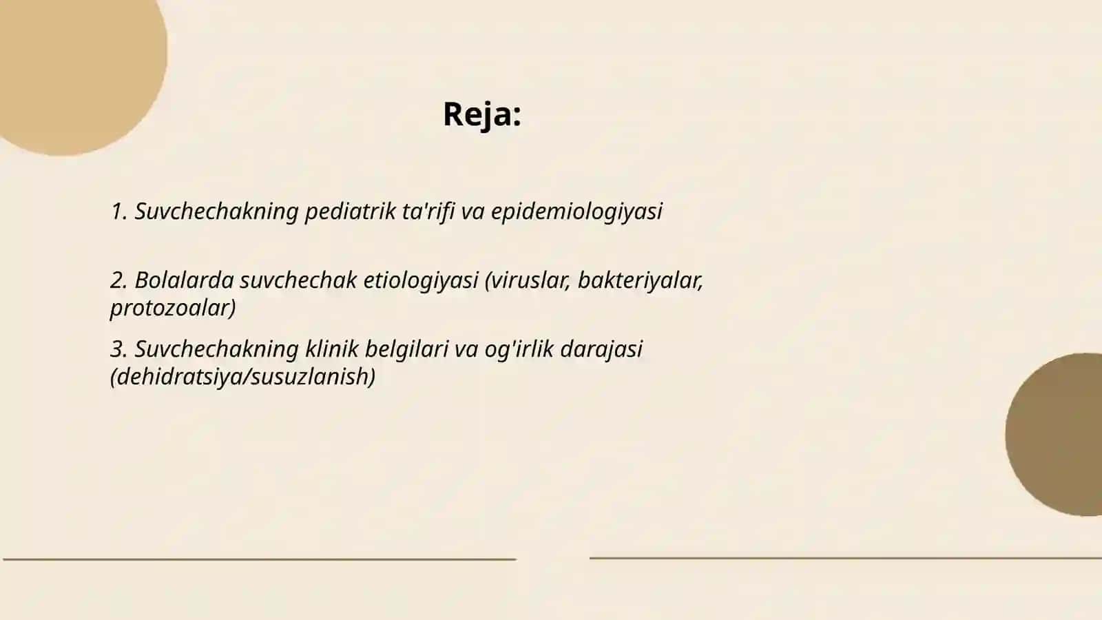 Suvchechakning pediatrik ta'rifi va epidemiologiyasi 2