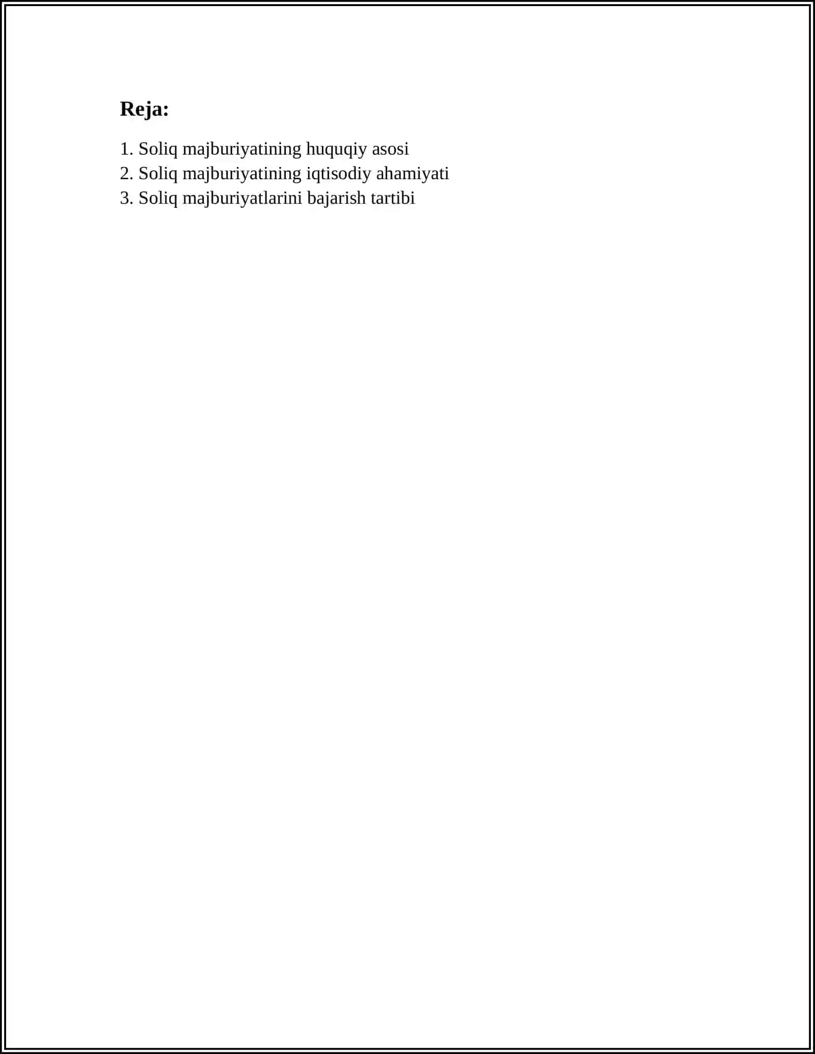 SOLIQ MAJBURIYATINI BAJARISH MOHIYATI VA TARTIBI 2