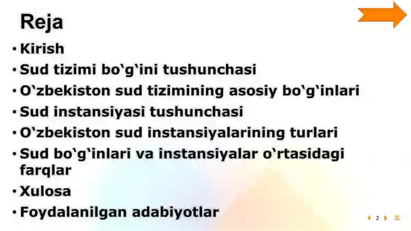 Sud tizimi bo‘g‘ini va sud instansiyasi tushunchasi 2