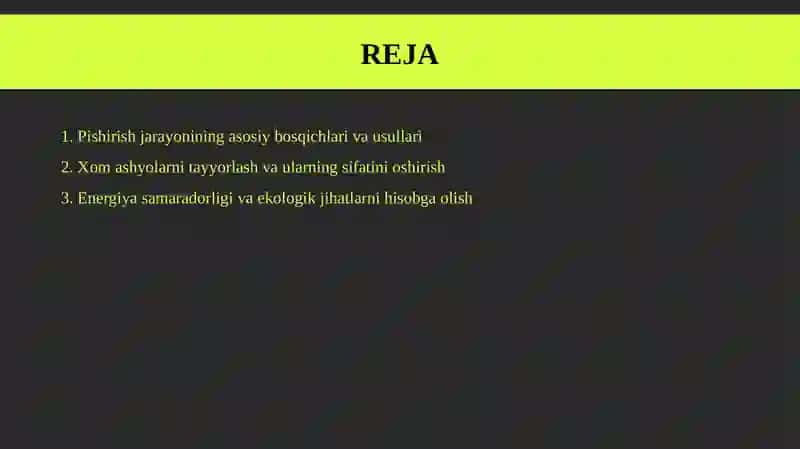 Donli xom ashyolarni pishirish texnologiyasi 2