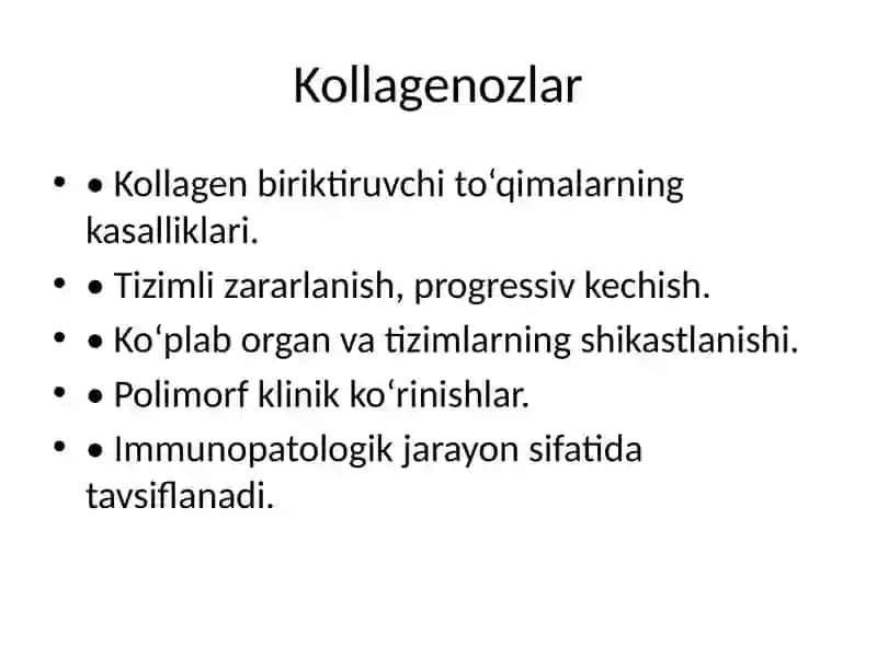 Kollagenoz va tizimli qizil yugurik 2